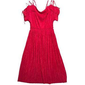 Express Dress Size Small Sleeveless Red Spaghetti Strap Pleated